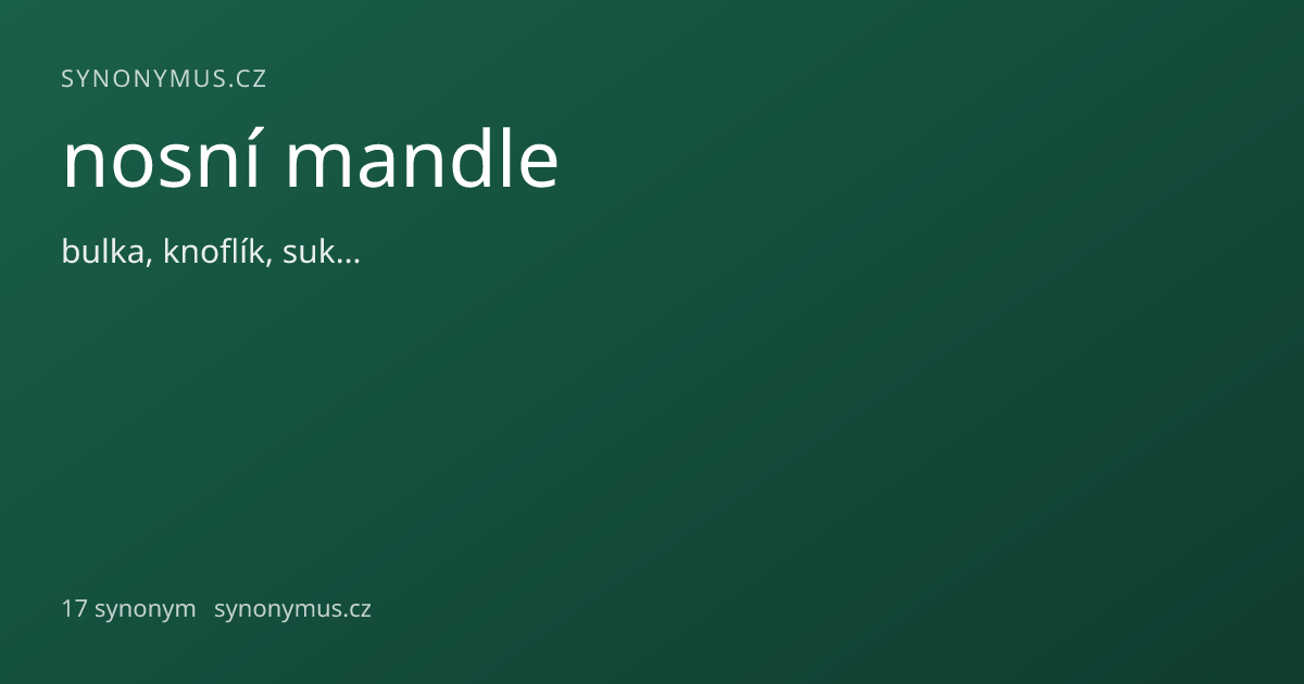 Náhled odkazu: nosní mandle