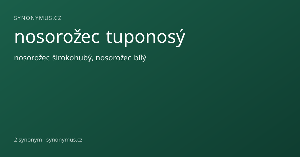 Náhled odkazu: nosorožec tuponosý