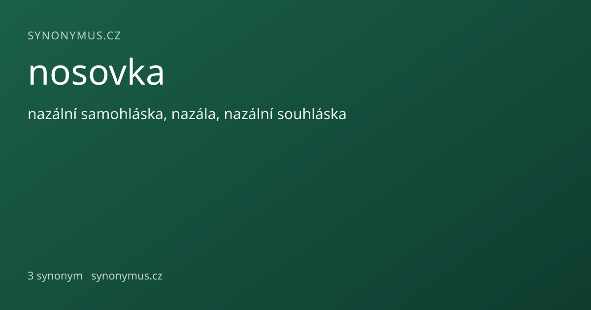 Náhled odkazu: nosovka