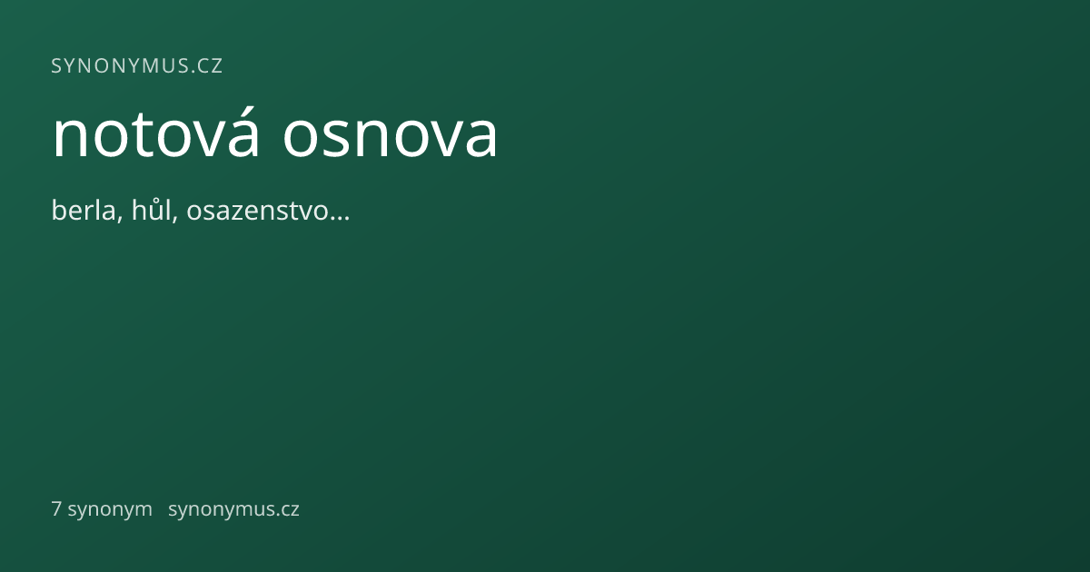 Náhled odkazu: notová osnova