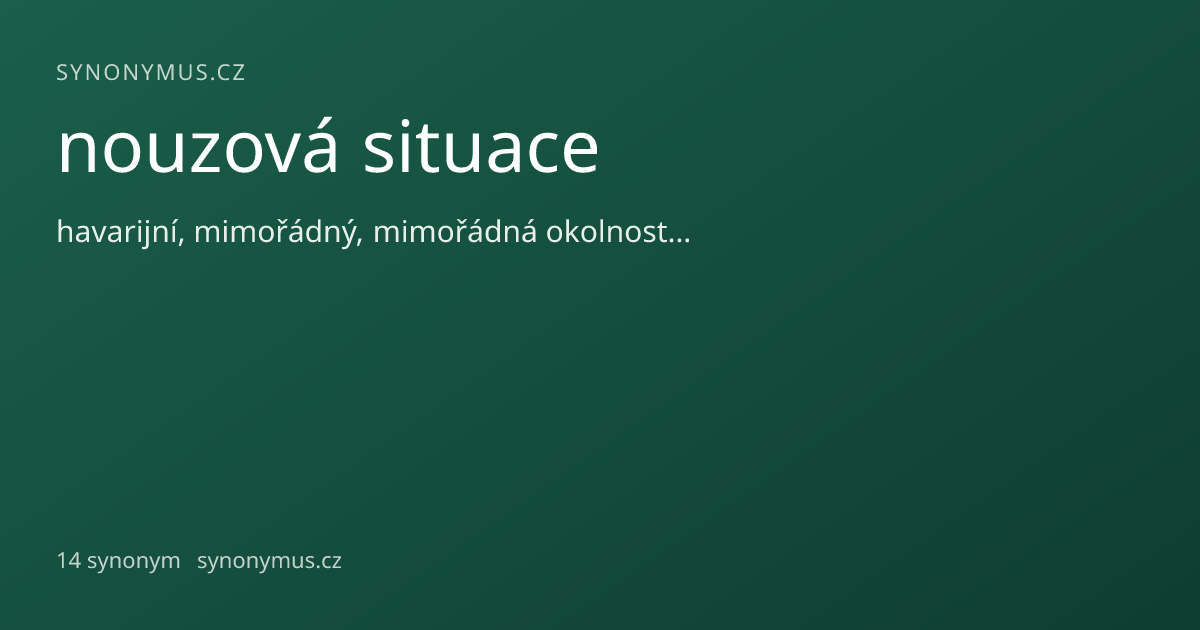 Náhled odkazu: nouzová situace