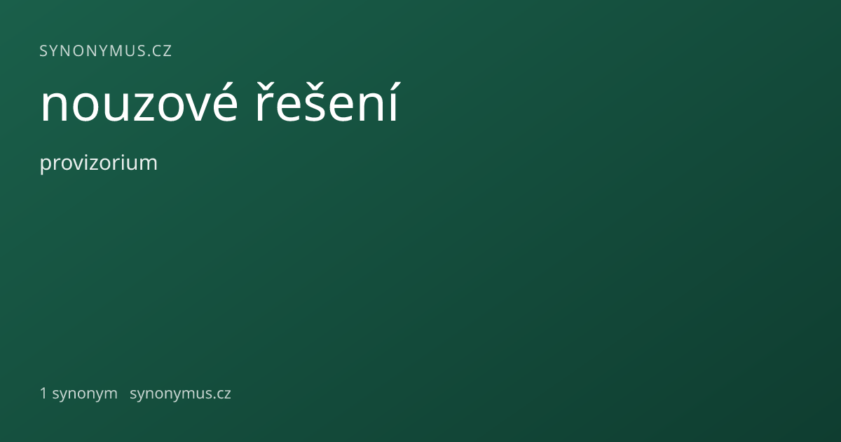 Náhled odkazu: nouzové řešení