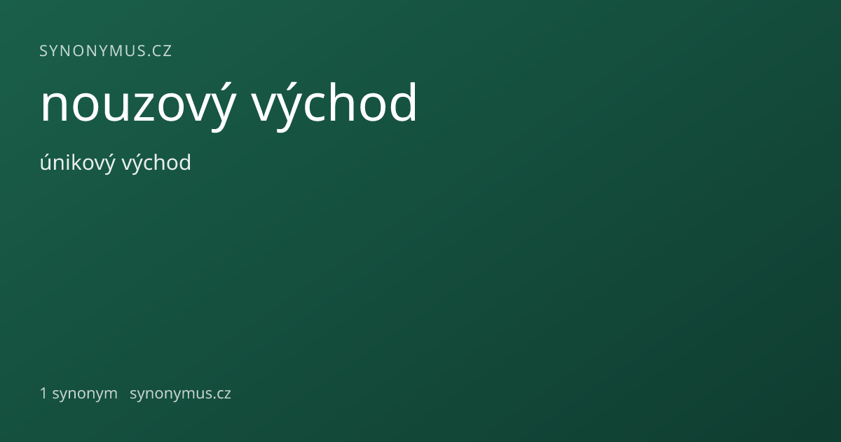 Náhled odkazu: nouzový východ