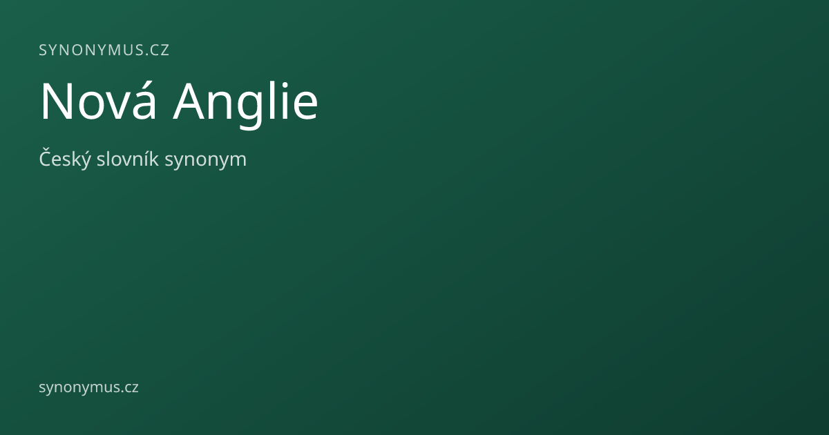 Náhled odkazu: Nová Anglie