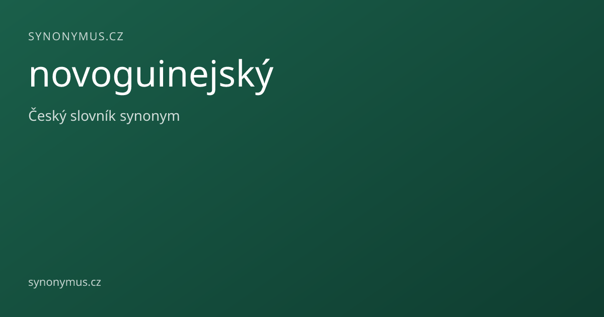 Náhled odkazu: novoguinejský