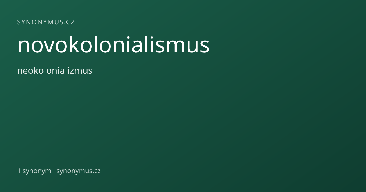 Náhled odkazu: novokolonialismus