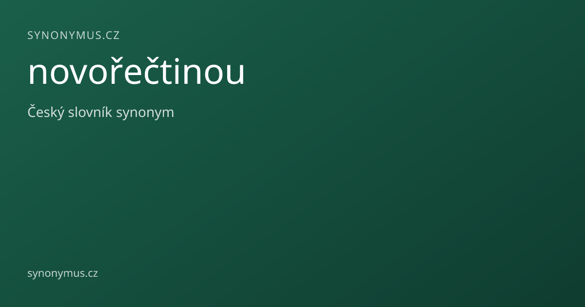 Náhled odkazu: novořečtinou