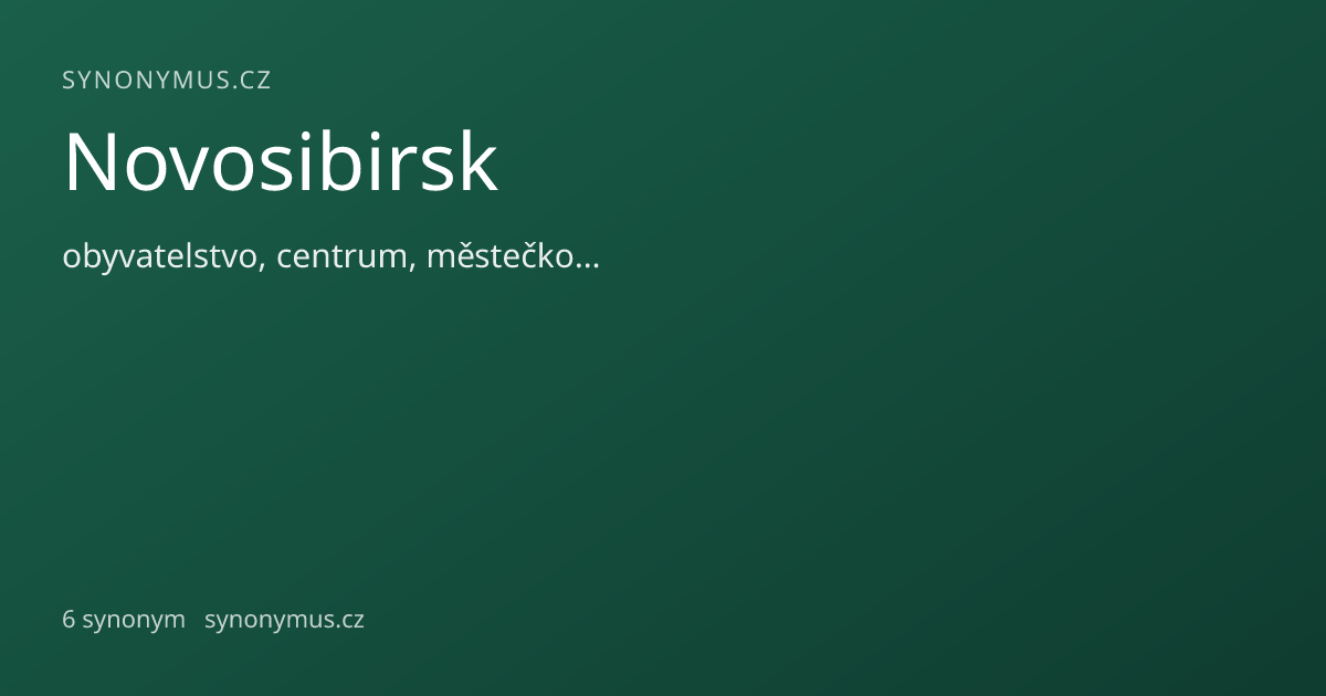 Náhled odkazu: Novosibirsk
