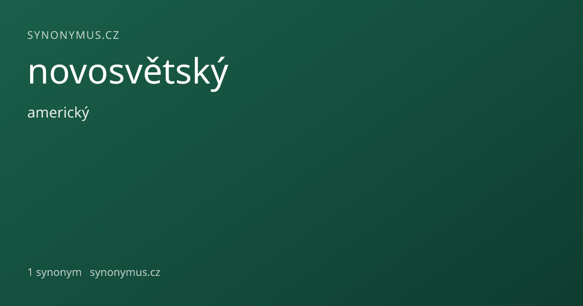 Náhled odkazu: novosvětský