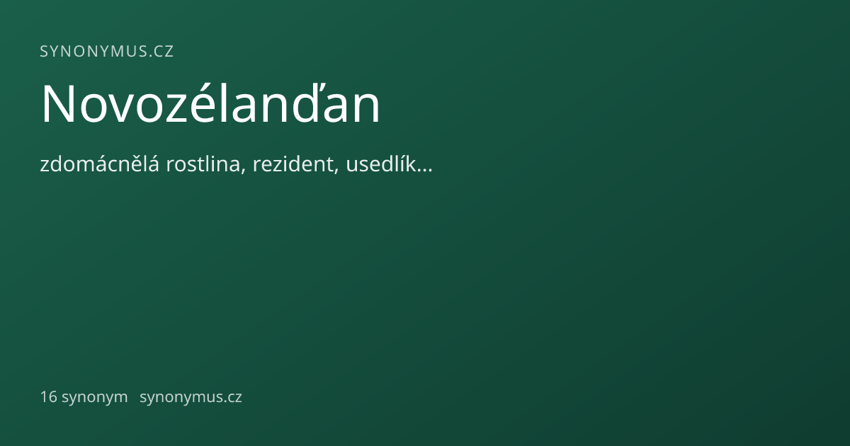 Náhled odkazu: Novozélanďan