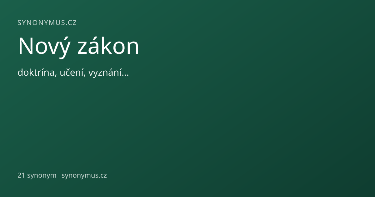 Náhled odkazu: Nový zákon