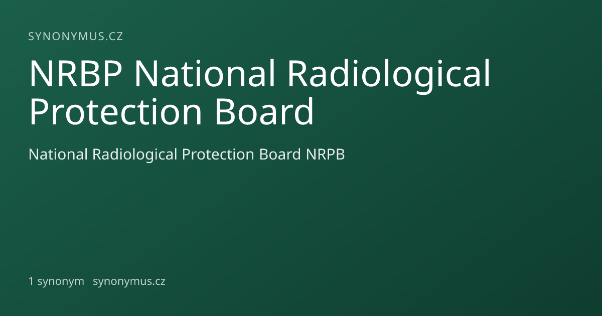 Náhled odkazu: NRBP National Radiological Protection Board