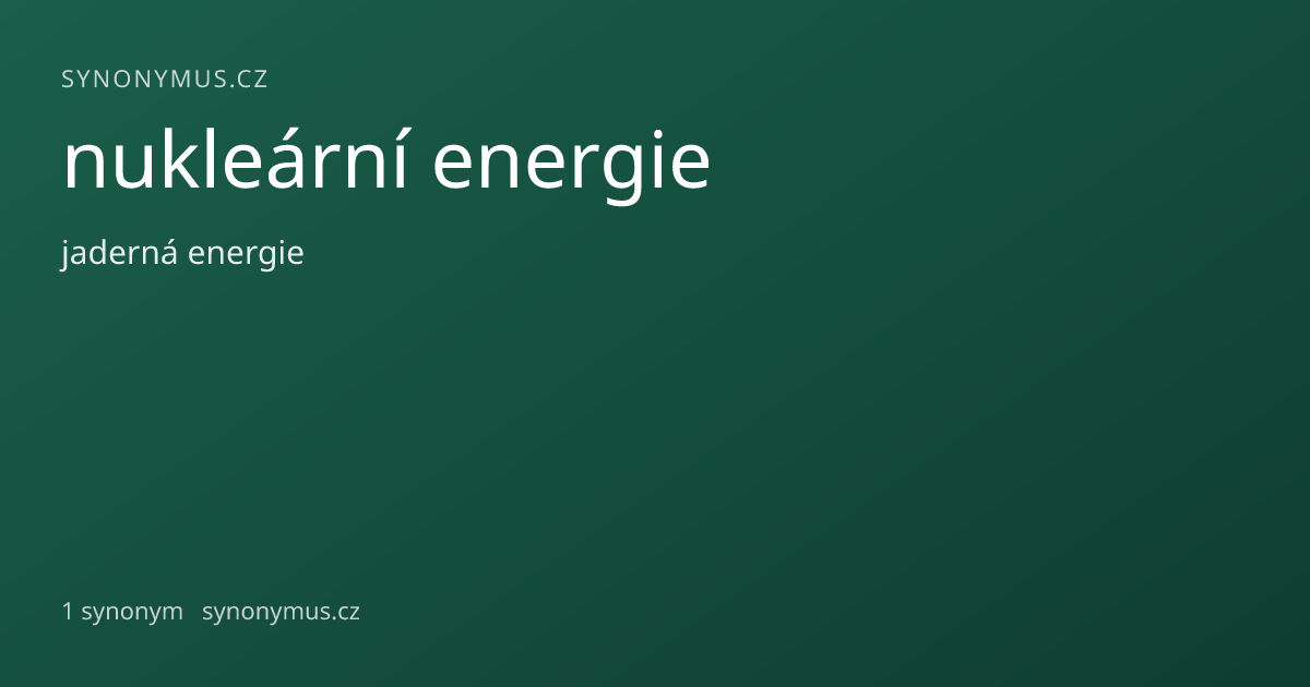 Náhled odkazu: nukleární energie