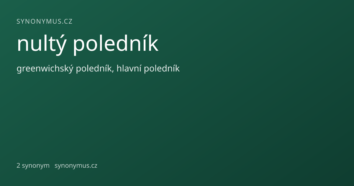 Náhled odkazu: nultý poledník