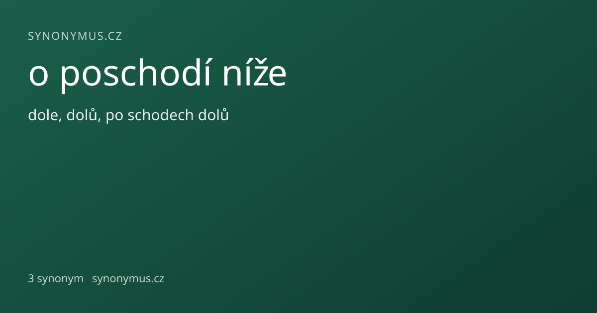 Náhled odkazu: o poschodí níže