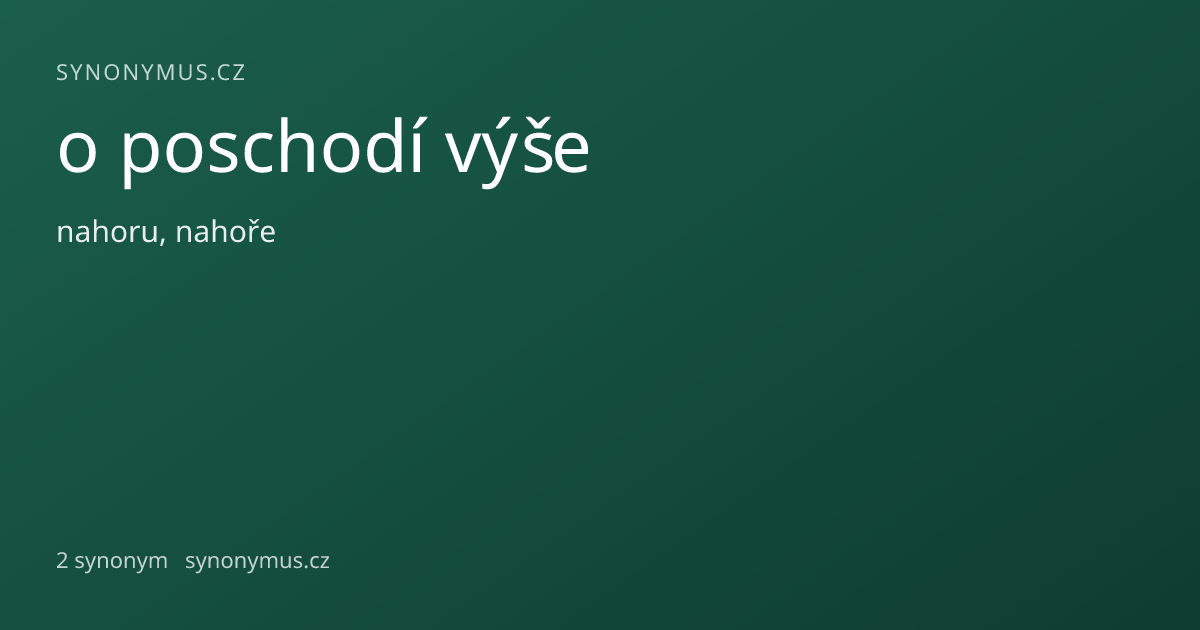 Náhled odkazu: o poschodí výše