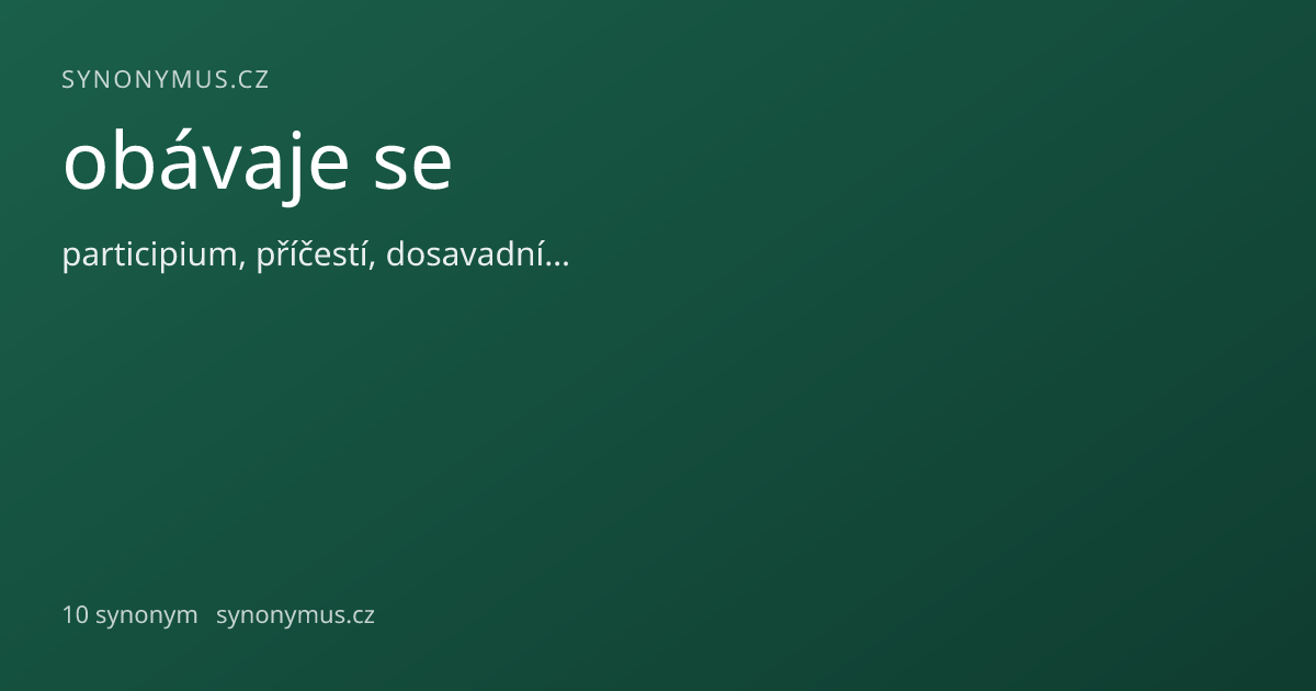 Náhled odkazu: obávaje se