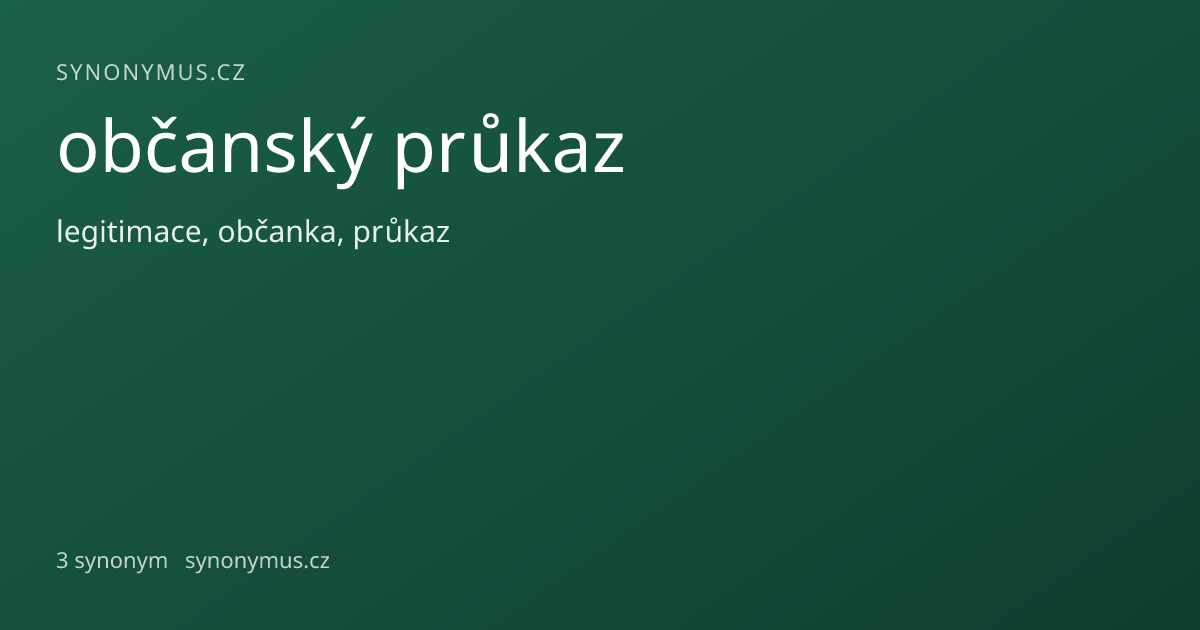 Náhled odkazu: občanský průkaz