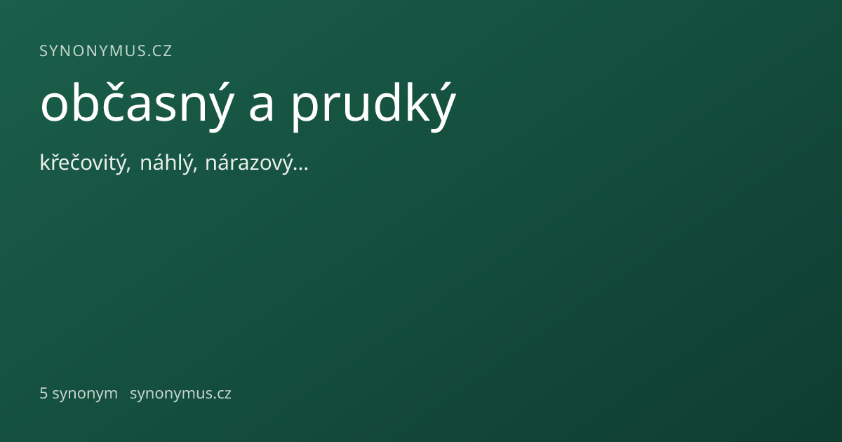 Náhled odkazu: občasný a prudký