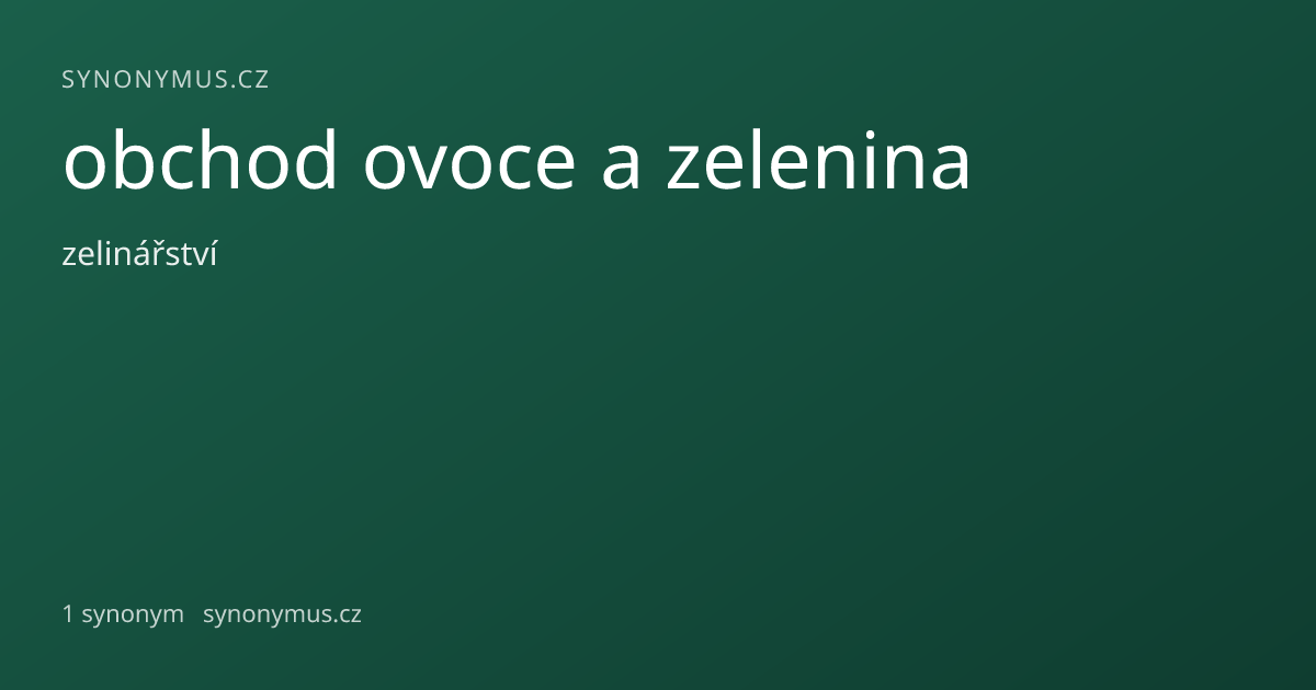Náhled odkazu: obchod ovoce a zelenina