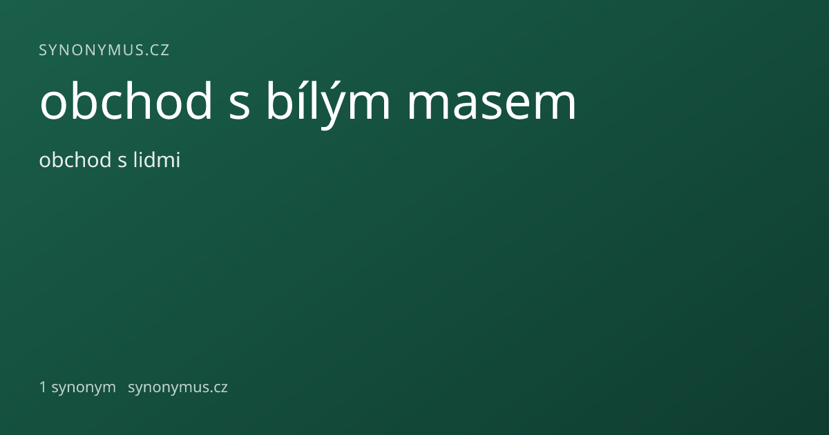 Náhled odkazu: obchod s bílým masem