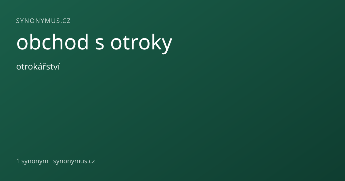 Náhled odkazu: obchod s otroky