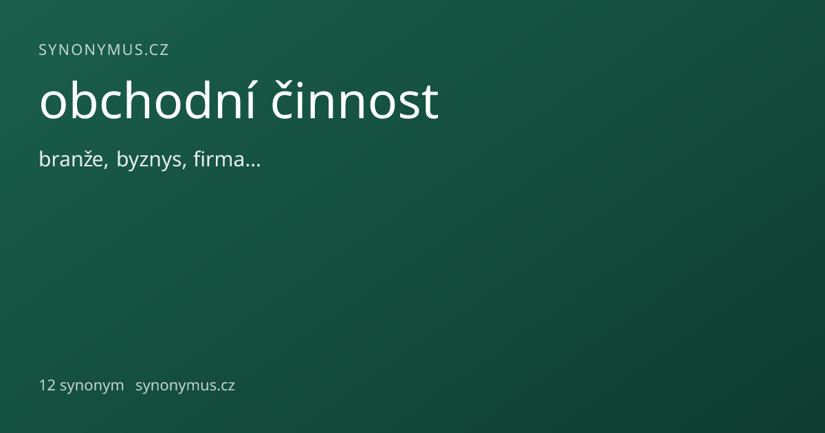 Náhled odkazu: obchodní činnost