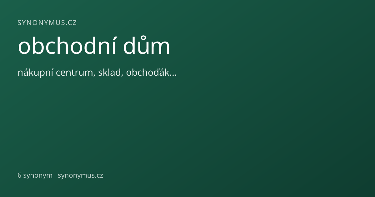 Náhled odkazu: obchodní dům