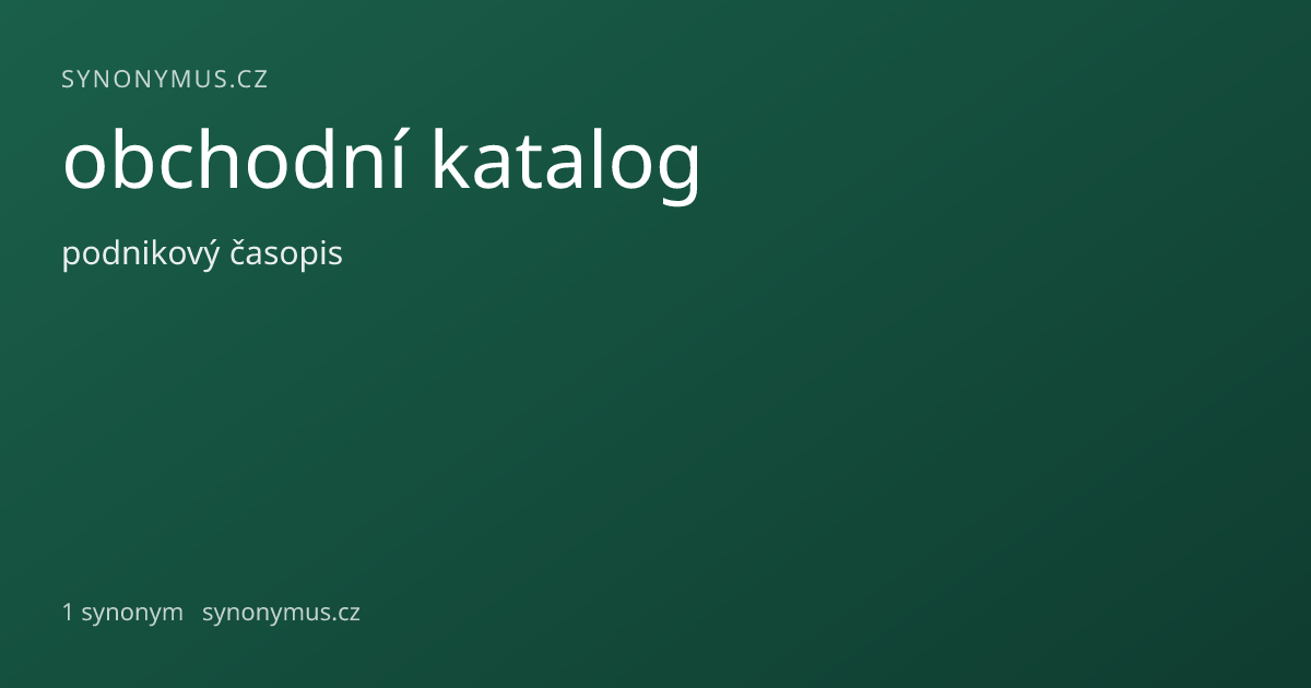 Náhled odkazu: obchodní katalog