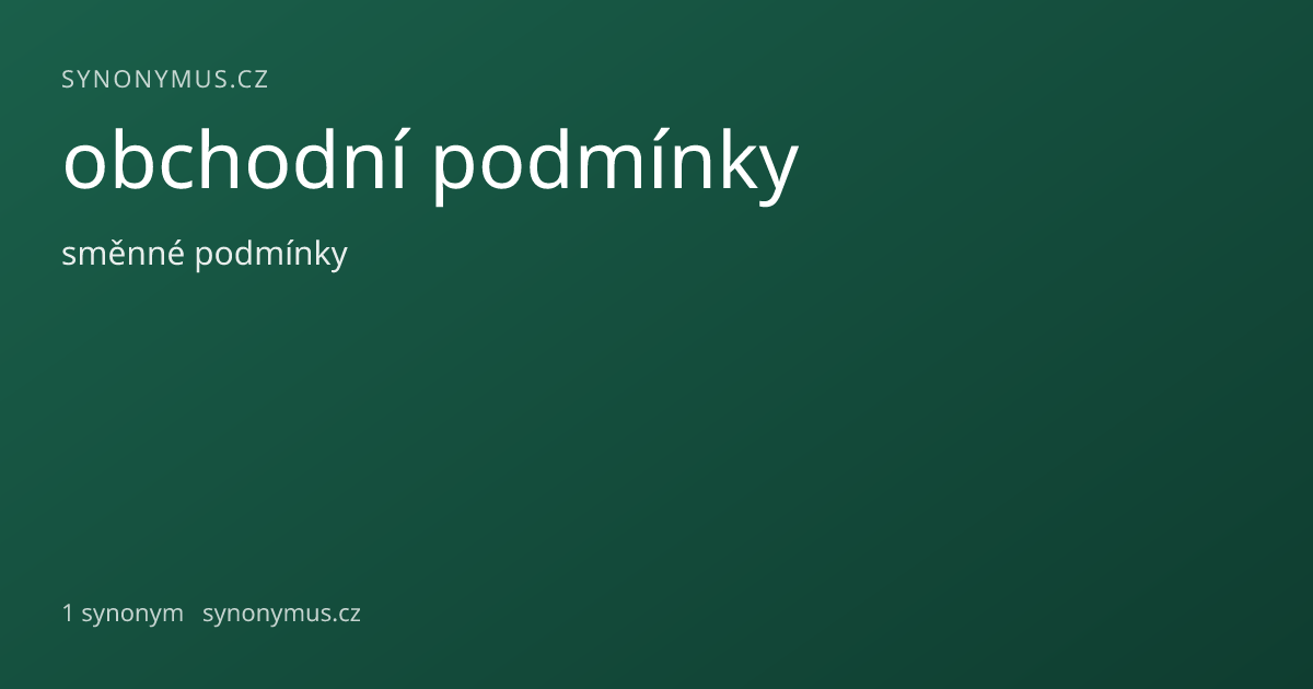 Náhled odkazu: obchodní podmínky