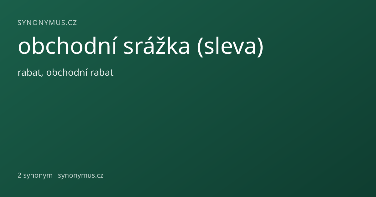 Náhled odkazu: obchodní srážka (sleva)