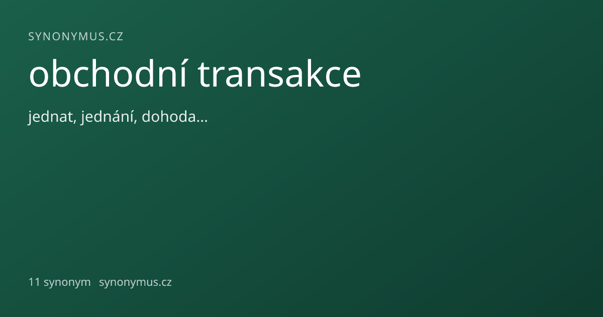 Náhled odkazu: obchodní transakce