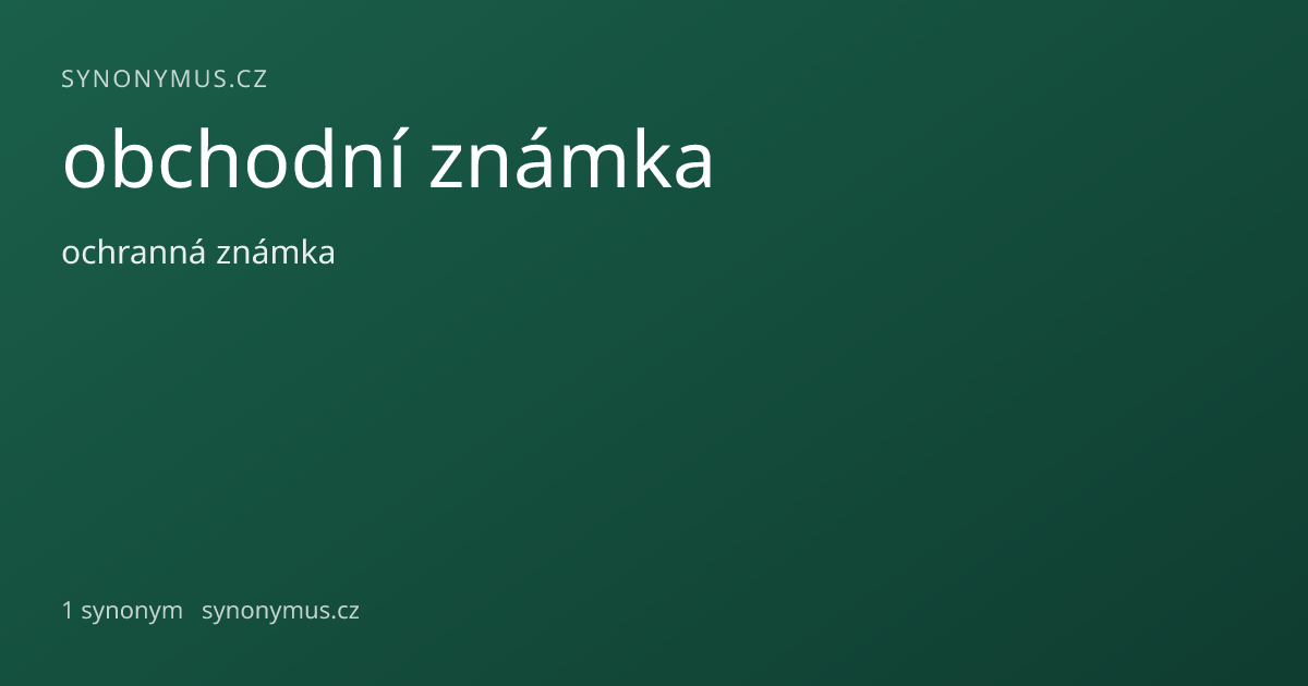 Náhled odkazu: obchodní známka