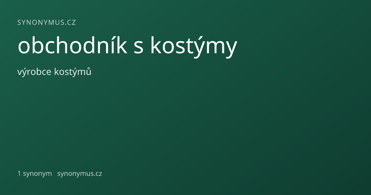 Náhled odkazu: obchodník s kostýmy