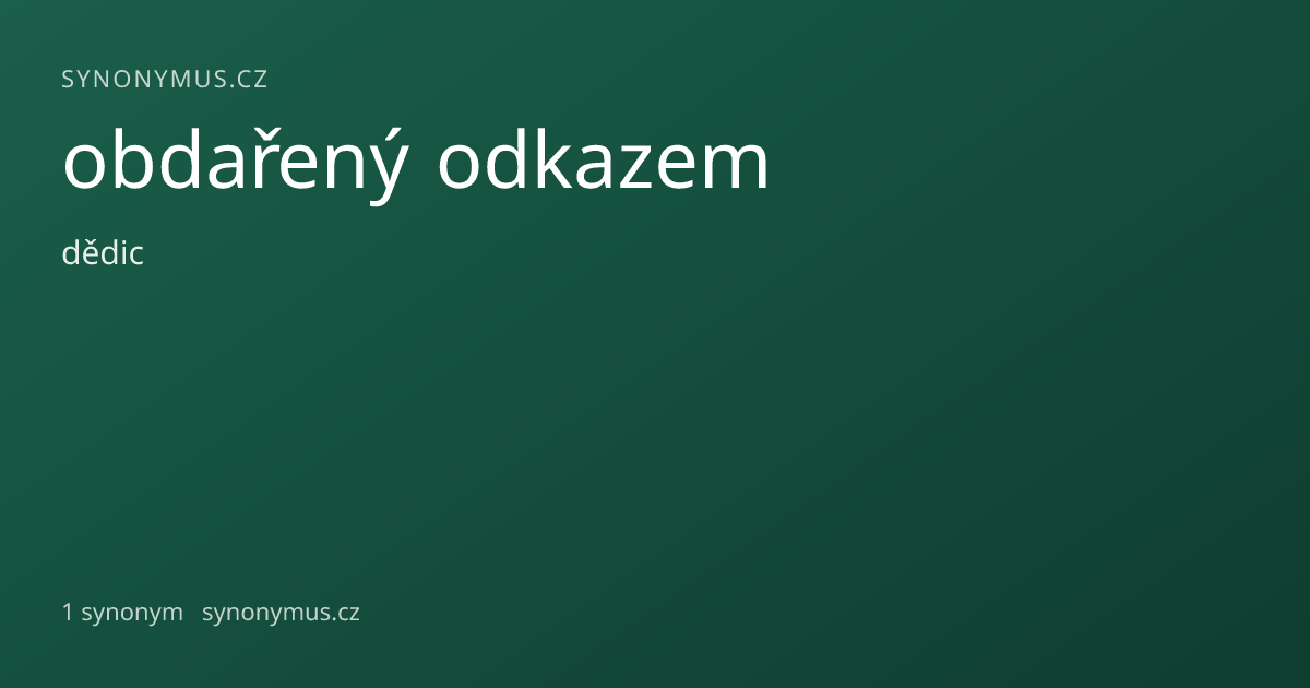 Náhled odkazu: obdařený odkazem