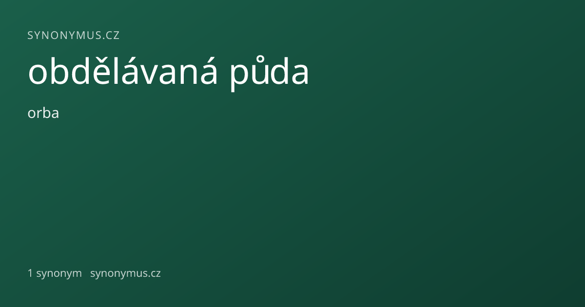 Náhled odkazu: obdělávaná půda