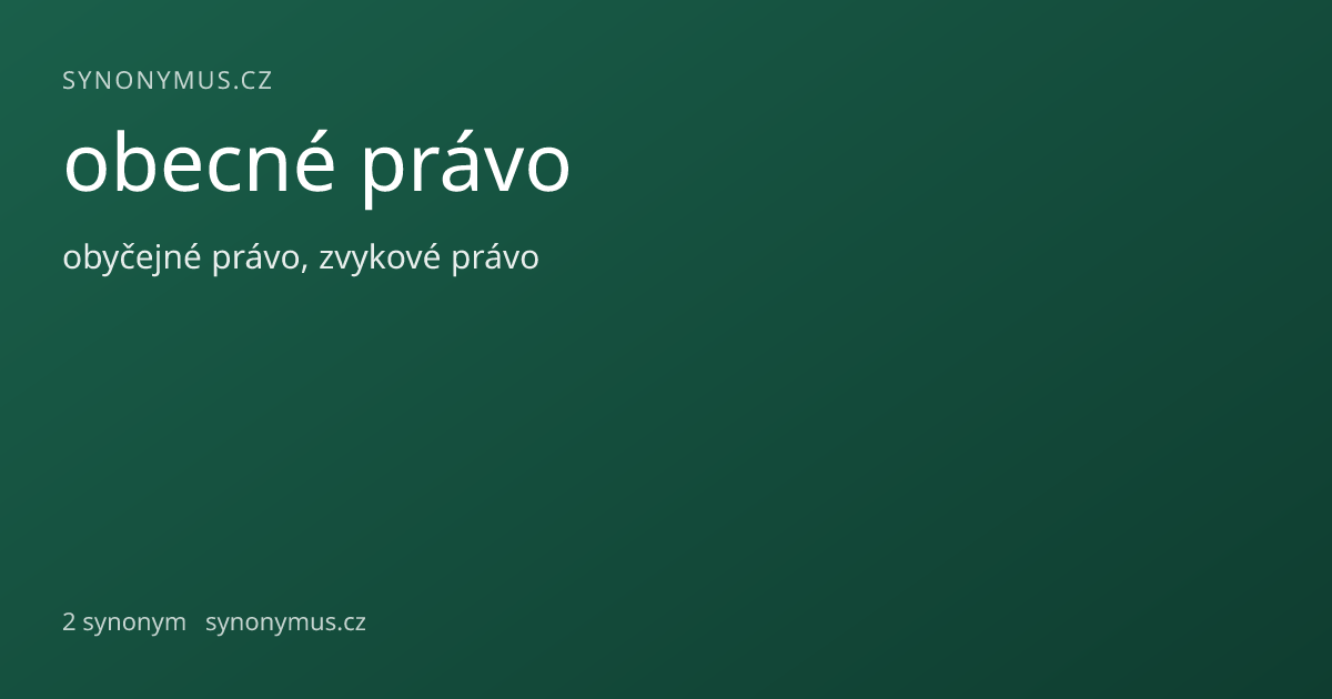 Náhled odkazu: obecné právo