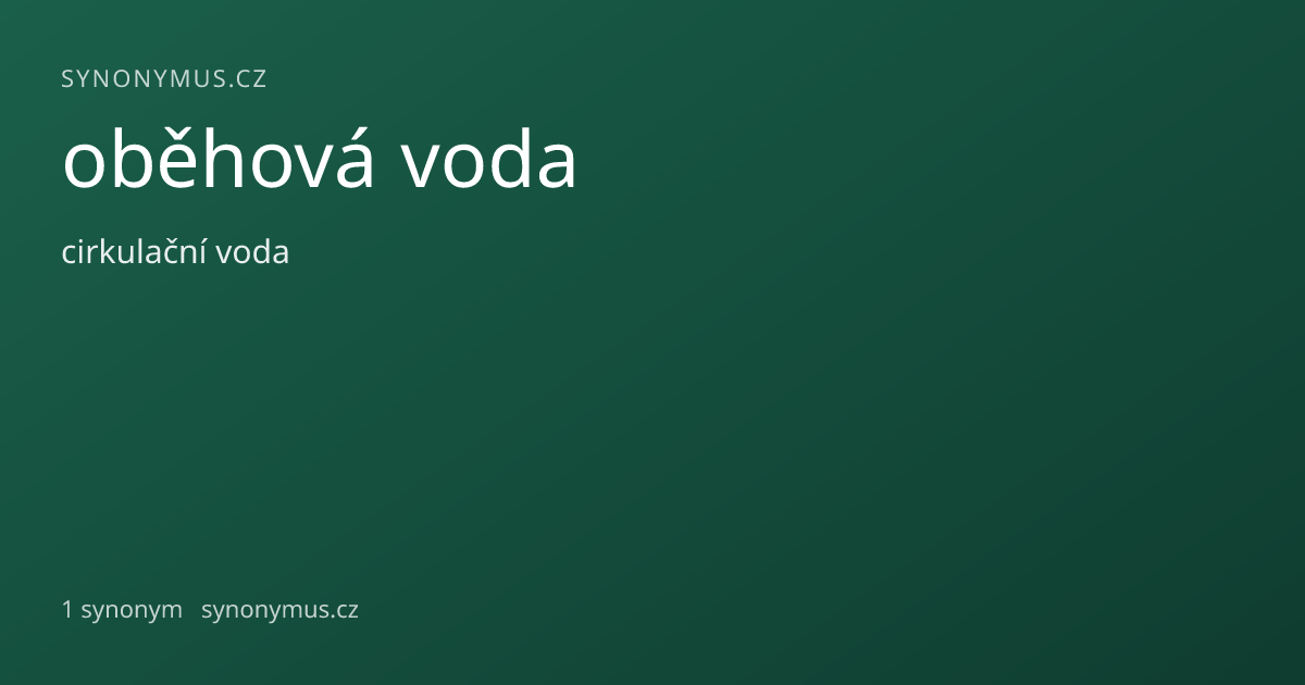 Náhled odkazu: oběhová voda