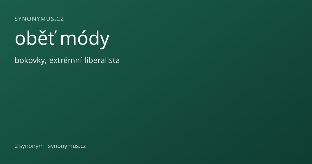 Náhled odkazu: oběť módy