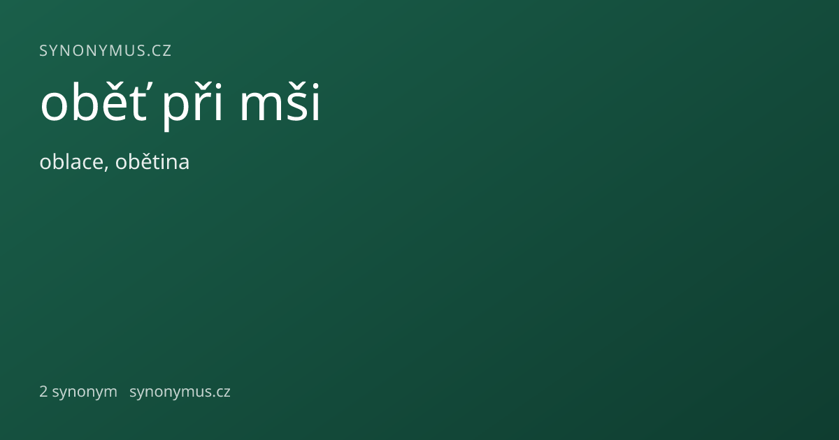 Náhled odkazu: oběť při mši