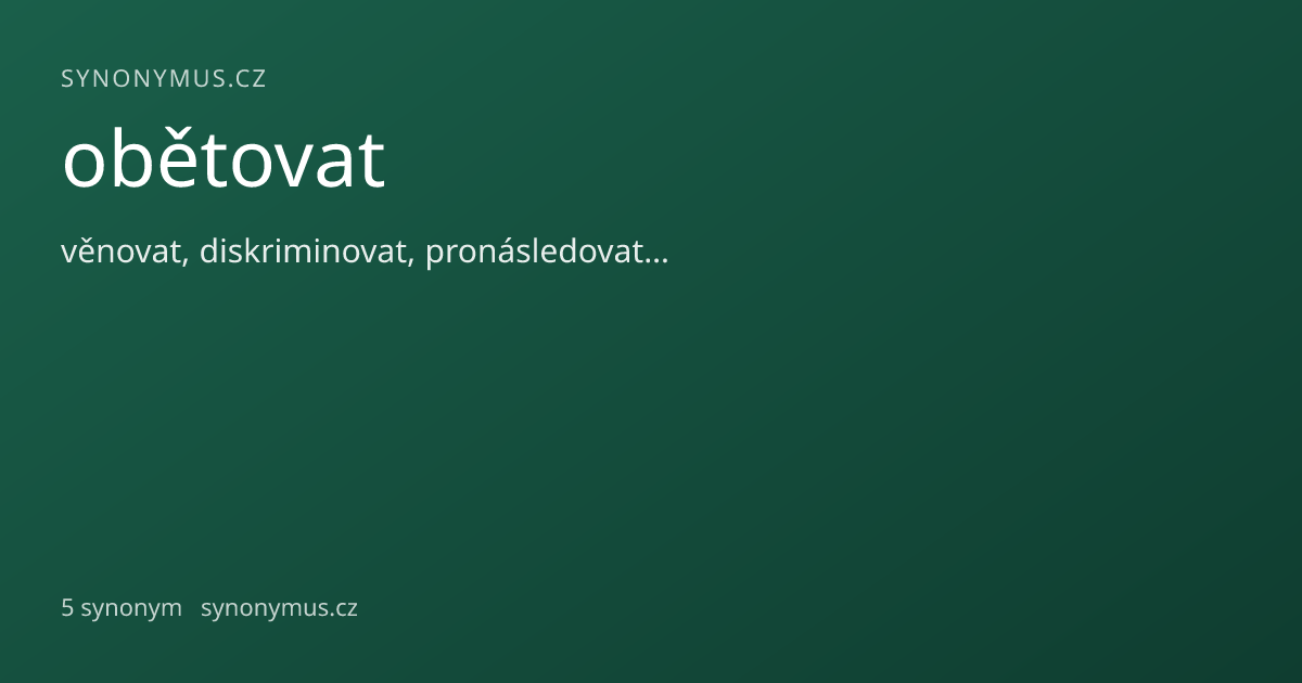 Náhled odkazu: obětovat