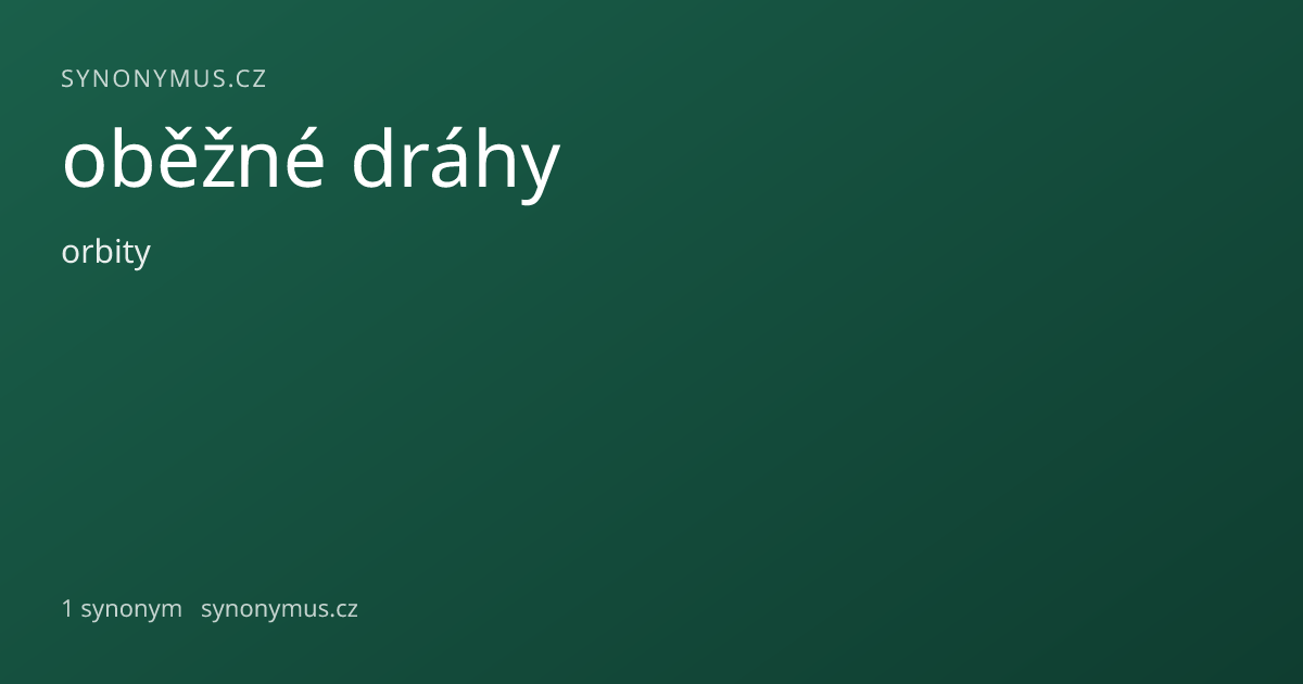 Náhled odkazu: oběžné dráhy