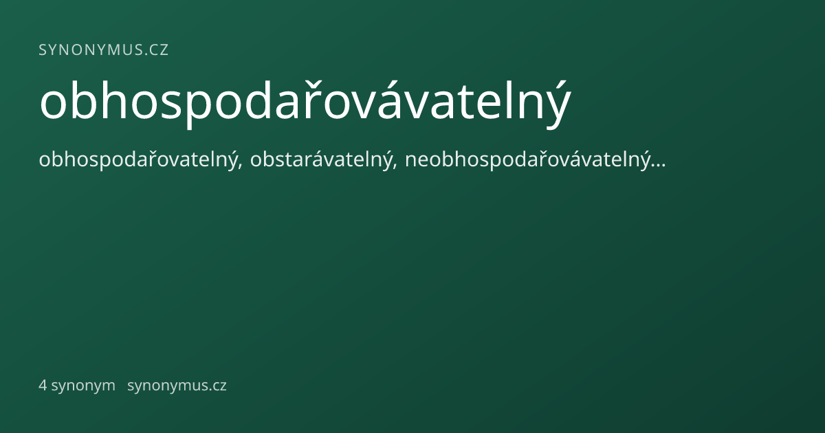 Náhled odkazu: obhospodařovávatelný