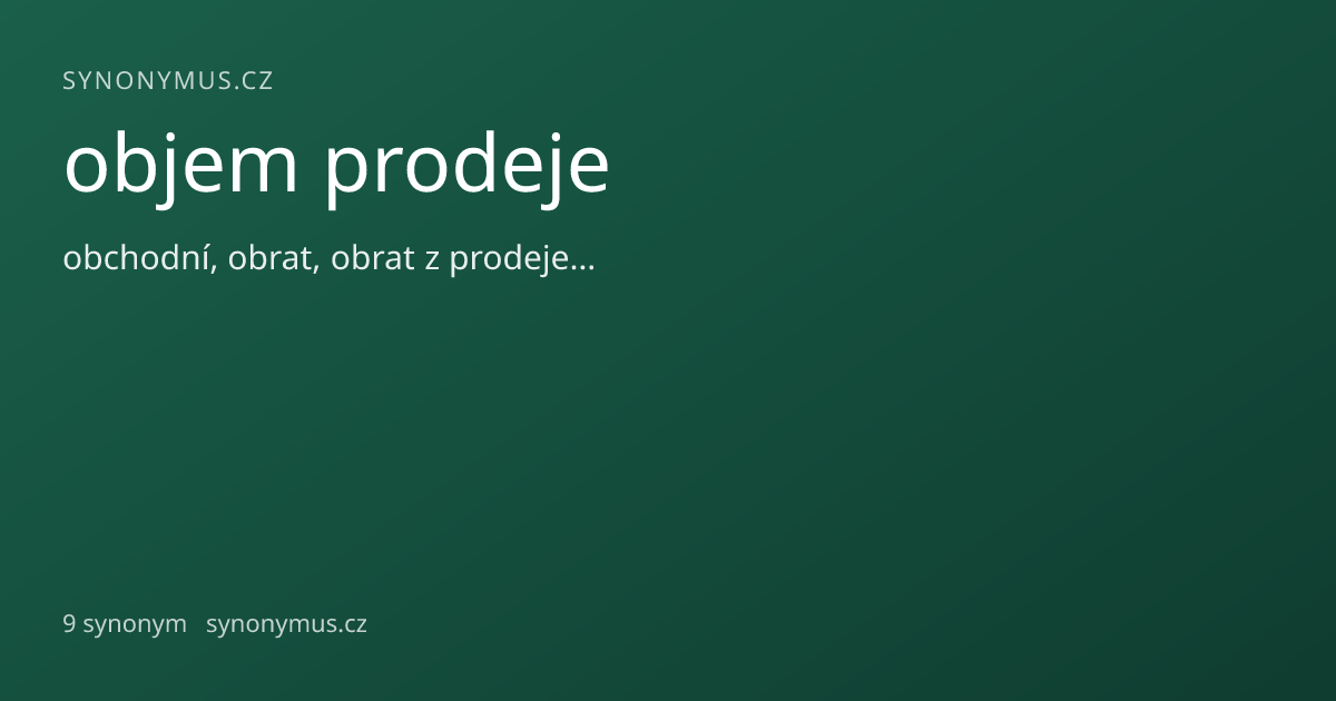 Náhled odkazu: objem prodeje