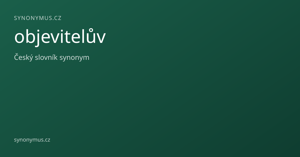 Náhled odkazu: objevitelův