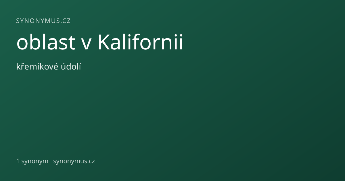 Náhled odkazu: oblast v Kalifornii