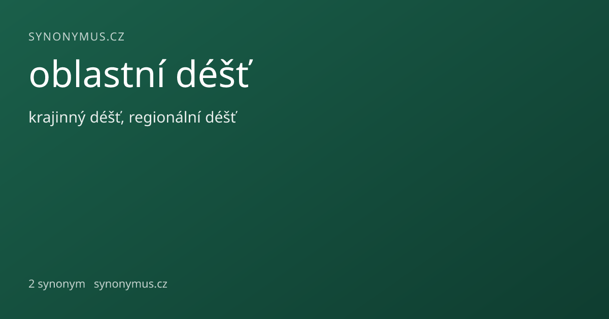 Náhled odkazu: oblastní déšť