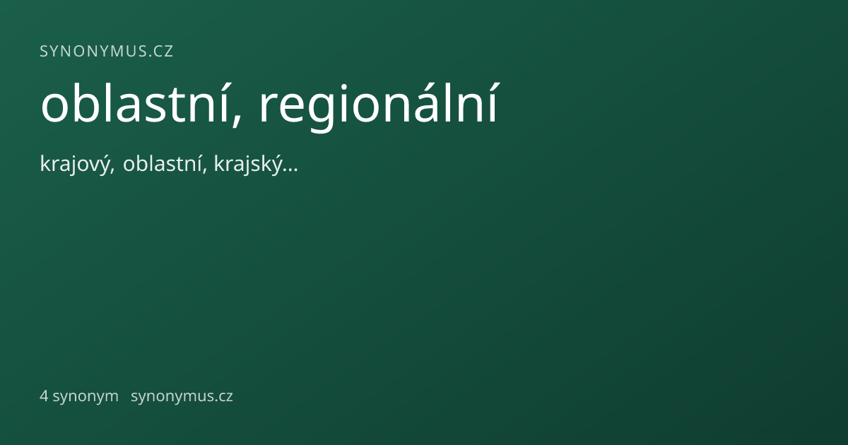 Náhled odkazu: oblastní, regionální