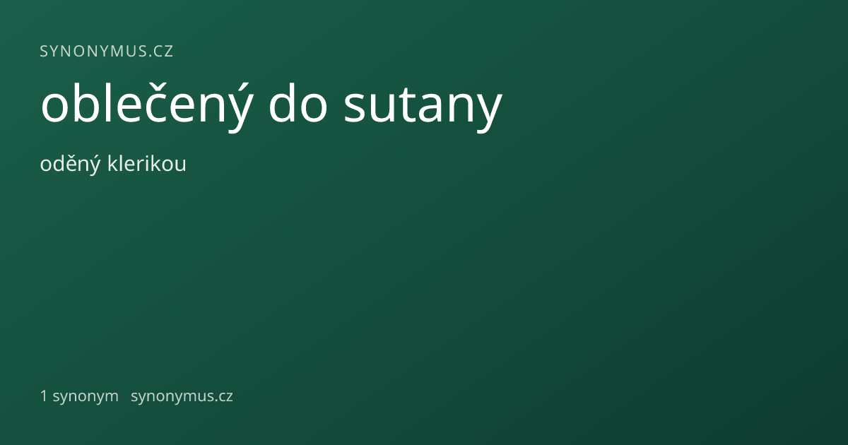 Náhled odkazu: oblečený do sutany