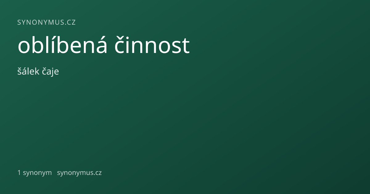 Náhled odkazu: oblíbená činnost